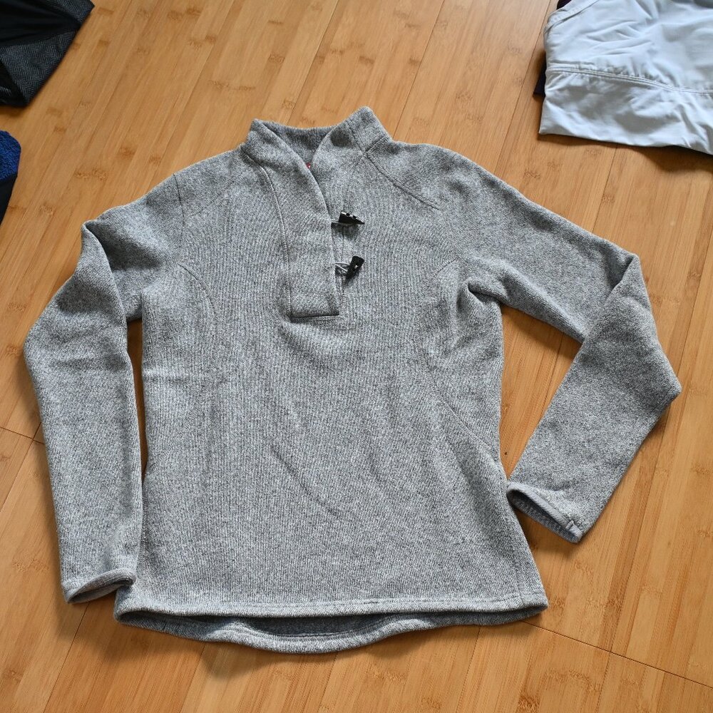 VGUC The North Face Fleece Pullover Grey Heathered Size S